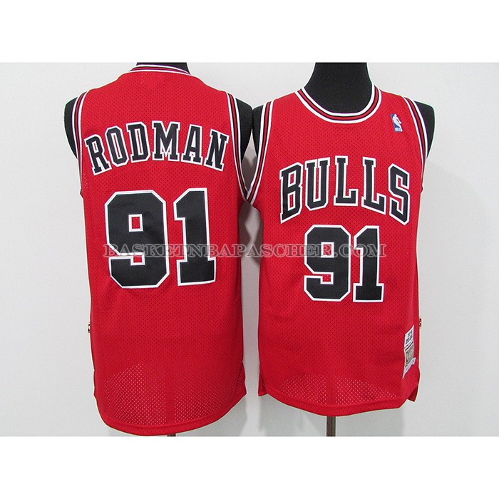 Maillot Chicago Bulls Dennis Rodman Mitchell & Ness 1997-98 Rouge